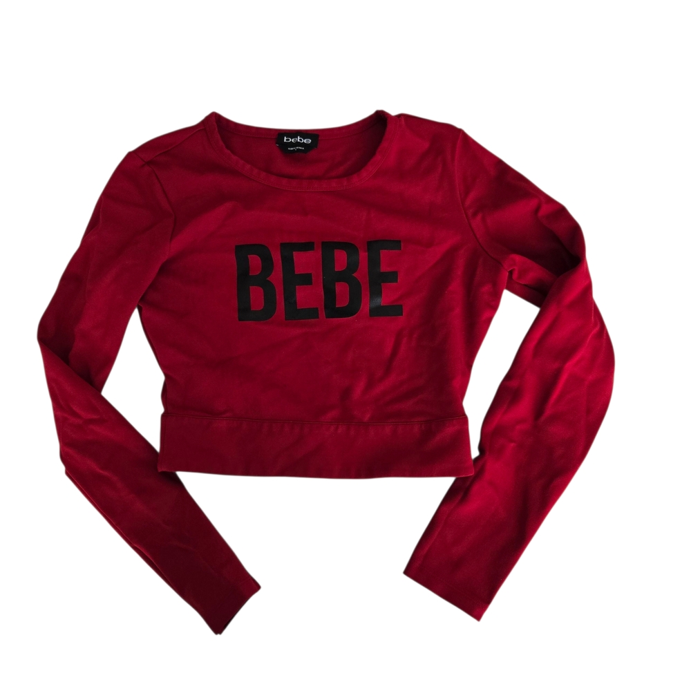 Bebe Women's Red Long Sleeve Top